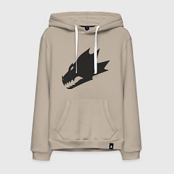 Толстовка-худи хлопковая мужская Саламандры (Salamanders), цвет: миндальный