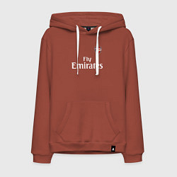 Толстовка-худи хлопковая мужская ARSENAL, цвет: кирпичный
