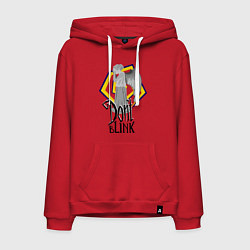 Толстовка-худи хлопковая мужская Don't blink, цвет: красный