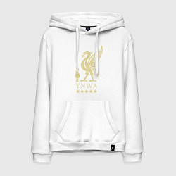 Толстовка-худи хлопковая мужская Liverpool FC, цвет: белый