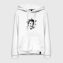 Толстовка-худи хлопковая мужская Михаил Горшенёв Горшок КиШ, цвет: белый