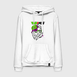 Толстовка-худи хлопковая мужская Skoda RS Шкода РС Z, цвет: белый