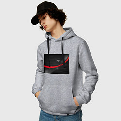 Толстовка-худи хлопковая мужская TESLA ABSTRACT ТЕСЛА СПОРТ, цвет: меланж — фото 2