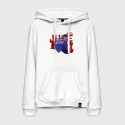 Толстовка-худи хлопковая мужская June 1983, цвет: белый