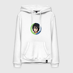 Толстовка-худи хлопковая мужская Rukia Kuchiki Bleach, цвет: белый