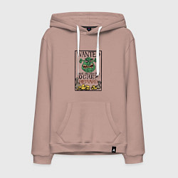 Толстовка-худи хлопковая мужская Shrek: Wanted, цвет: пыльно-розовый