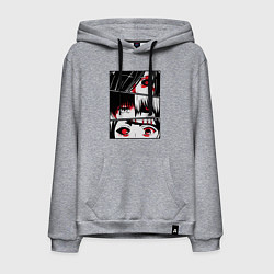 Толстовка-худи хлопковая мужская Токийский Гуль, цвет: меланж