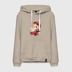 Толстовка-худи хлопковая мужская Милашка Кли, цвет: миндальный