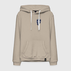 Толстовка-худи хлопковая мужская ВДВ Никто, кроме нас!, цвет: миндальный