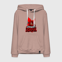 Толстовка-худи хлопковая мужская Friday Night Funkin Tricky, цвет: пыльно-розовый