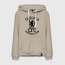 Толстовка-худи хлопковая мужская Chelsea CFC, цвет: миндальный