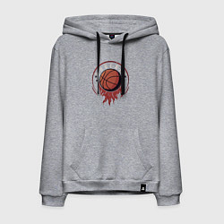 Толстовка-худи хлопковая мужская NBA - Suns, цвет: меланж