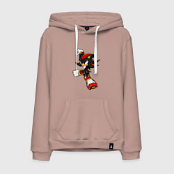 Толстовка-худи хлопковая мужская SonicSW, цвет: пыльно-розовый