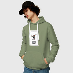Толстовка-худи хлопковая мужская Comixzone, цвет: авокадо — фото 2