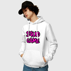 Толстовка-худи хлопковая мужская Squid Game Pinker, цвет: белый — фото 2