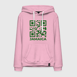Толстовка-худи хлопковая мужская QR Jamaica, цвет: светло-розовый
