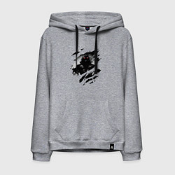 Толстовка-худи хлопковая мужская THE GUY DISTURBED РОК, цвет: меланж
