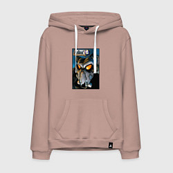 Толстовка-худи хлопковая мужская Сypress hill, цвет: пыльно-розовый