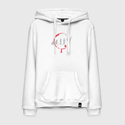 Толстовка-худи хлопковая мужская Эволюция в бойца, цвет: белый