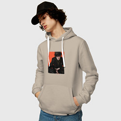 Толстовка-худи хлопковая мужская Мегуми, цвет: миндальный — фото 2