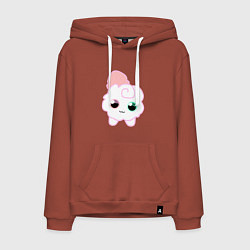 Толстовка-худи хлопковая мужская Toca Kitchen котик, цвет: кирпичный