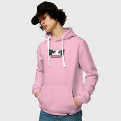 Толстовка-худи хлопковая мужская Rangiku Matsumoto in FEAR FOR FIGHT, цвет: светло-розовый — фото 2