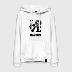 Толстовка-худи хлопковая мужская Bayern Love Классика, цвет: белый