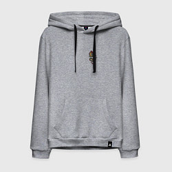 Толстовка-худи хлопковая мужская Зелёный китайский дракон Lun, цвет: меланж