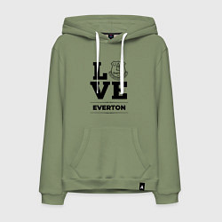 Толстовка-худи хлопковая мужская Everton Love Классика, цвет: авокадо