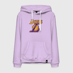 Толстовка-худи хлопковая мужская Lakers Лейкерс Коби Брайант, цвет: лаванда