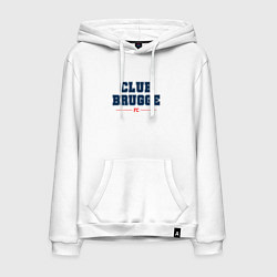Толстовка-худи хлопковая мужская Club Brugge FC Classic, цвет: белый