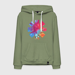 Толстовка-худи хлопковая мужская RHCP Color, цвет: авокадо