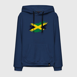 Толстовка-худи хлопковая мужская Jamaica Flag, цвет: тёмно-синий