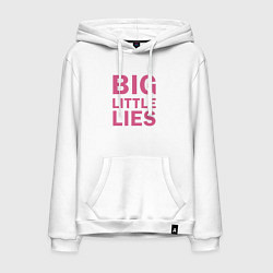 Толстовка-худи хлопковая мужская Big Little Lies logo, цвет: белый