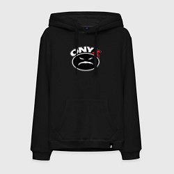 Толстовка-худи хлопковая мужская Onyx - black logo, цвет: черный