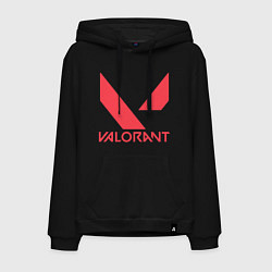 Толстовка-худи хлопковая мужская Valorant - logo, цвет: черный