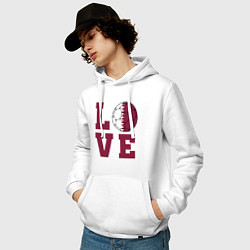 Толстовка-худи хлопковая мужская Love Qatar, цвет: белый — фото 2