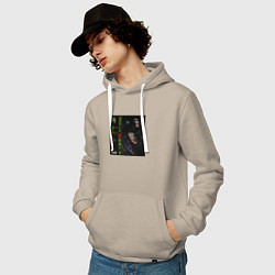 Толстовка-худи хлопковая мужская Soda Luv Ничего личного 2, цвет: миндальный — фото 2