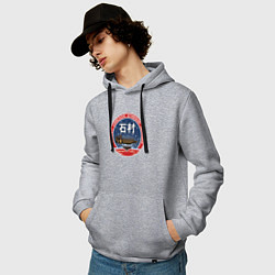Толстовка-худи хлопковая мужская Мертвый космос Ишимура Ори, цвет: меланж — фото 2
