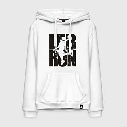 Толстовка-худи хлопковая мужская Lebron Dunk, цвет: белый