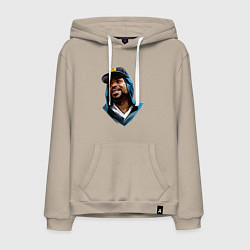 Толстовка-худи хлопковая мужская Method Man, цвет: миндальный