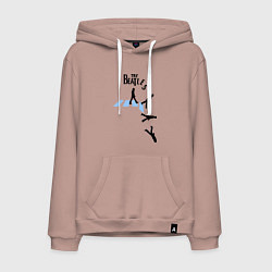 Толстовка-худи хлопковая мужская The Beatles: break down, цвет: пыльно-розовый