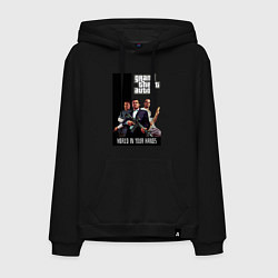 Толстовка-худи хлопковая мужская Майкл, Франклин, Тревор из GTA, цвет: черный