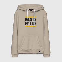Толстовка-худи хлопковая мужская Run Real Madrid, цвет: миндальный