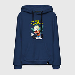 Толстовка-худи хлопковая мужская Krusty the clown, цвет: тёмно-синий