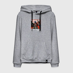 Толстовка-худи хлопковая мужская Трансформеры: Оптимус Прайм, цвет: меланж