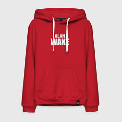Толстовка-худи хлопковая мужская Alan Wake logo, цвет: красный