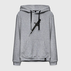 Толстовка-худи хлопковая мужская CS нож, цвет: меланж