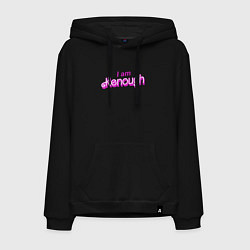 Толстовка-худи хлопковая мужская I am kenough barbie, цвет: черный