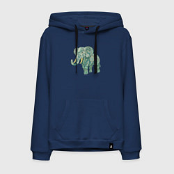 Толстовка-худи хлопковая мужская Magic elephant, цвет: тёмно-синий